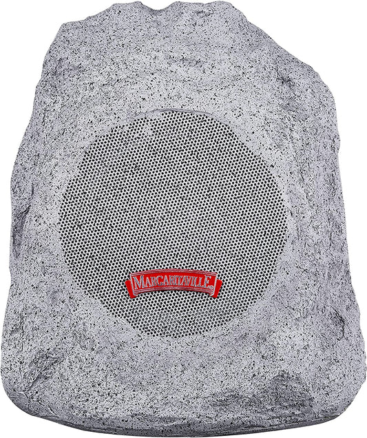 Margaritaville Outdoor Rock Bluetooth Wireless Speaker | Durable Bluetooth Speakers, Fantastic Yard or Patio Decor, IPX-4 Waterproof Rated, Granite Grey “On the Rock”